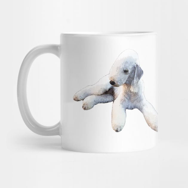 Bedlington Terrier Laying Down by ElegantCat